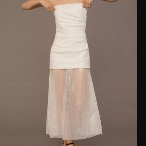 MISHA Strapless Sheer Dress Size Large